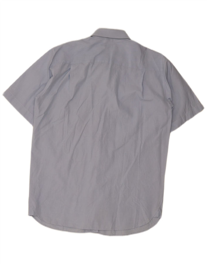 Mila Schon Camisa de manga corta para hombre Talla 41 16 Grande Azul