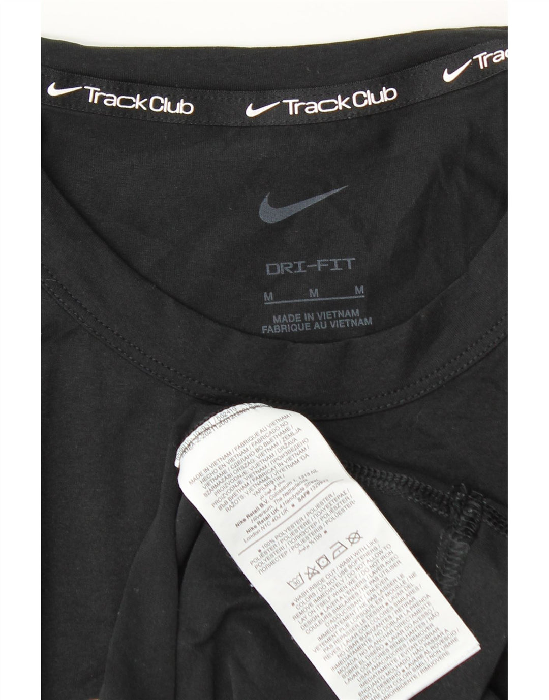 NIKE Camiseta Dri Fit Graphic para Hombre Top Mediano Poliéster Negro