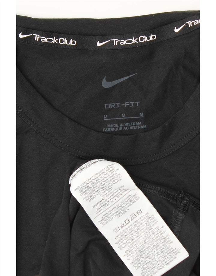 NIKE Camiseta Dri Fit Graphic para Hombre Top Mediano Poliéster Negro