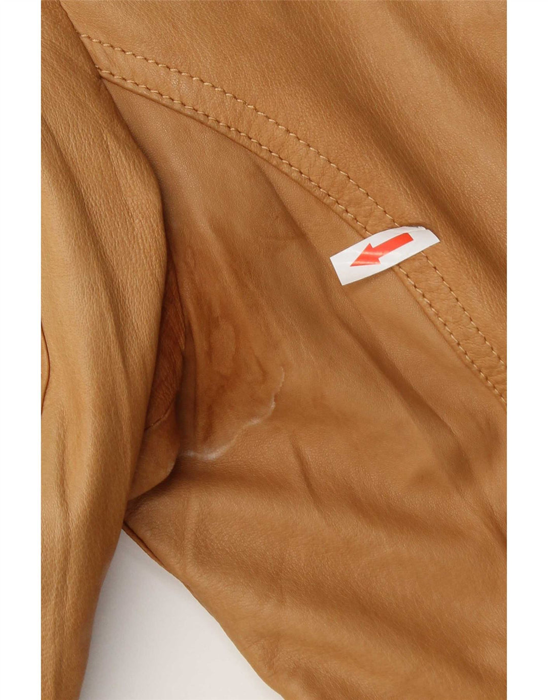 Sandro Ferrone Chaqueta de cuero corta para mujer UK 44 Cuero marrón grande