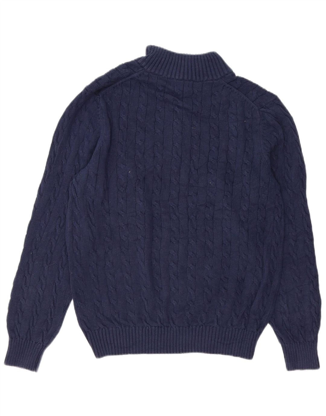Izod Hombre Jersey Con Cremallera Y Cuello Jersey De Algodón Azul Marino Medio