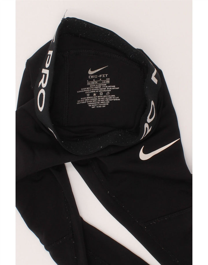 Nike Leggings Dri Fit Graphic para niñas 4-5 años Pequeño Negro Poliéster