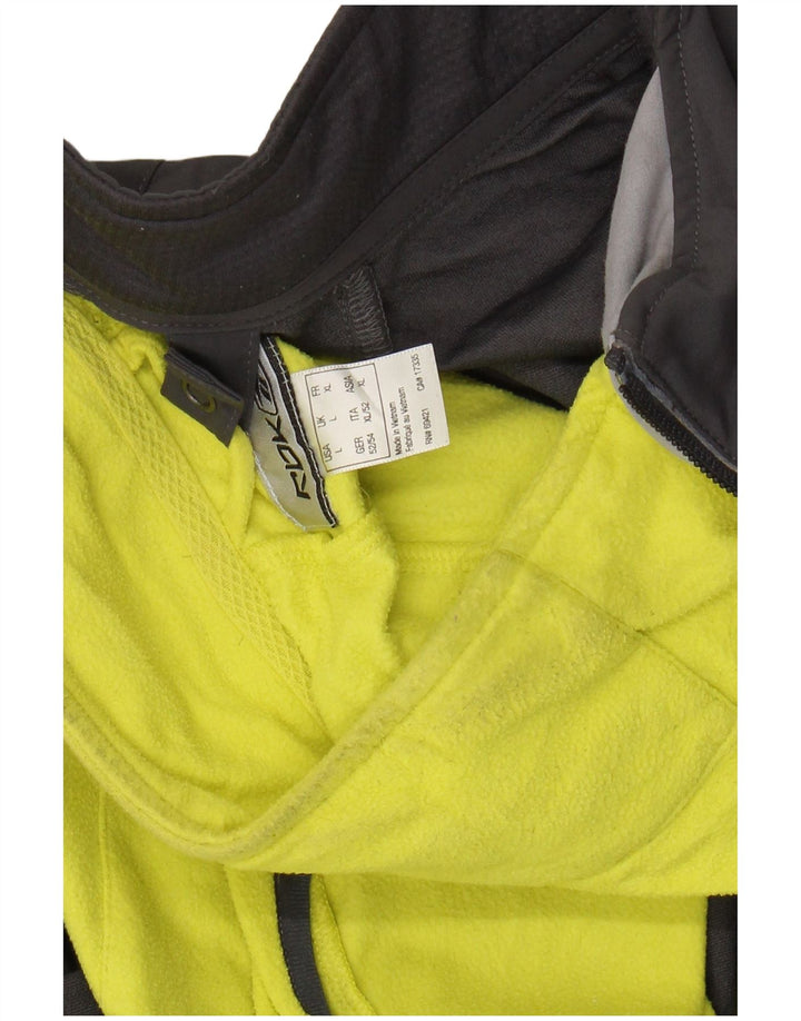 REEBOK Chaqueta cortavientos para hombre UK 40 Grande Gris Colorblock Poliéster