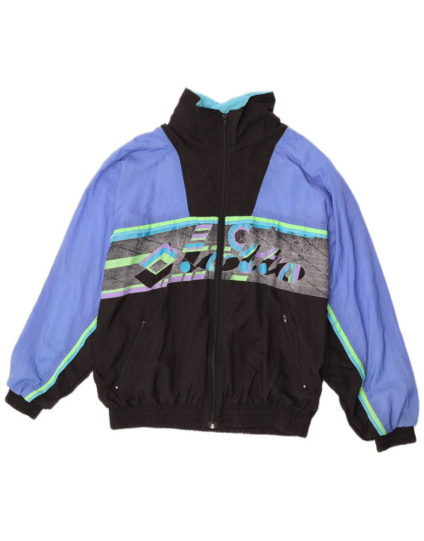 Lotto Hombre Chaqueta De Chándal Con Estampado De Nylon Color Block En Azul Medio