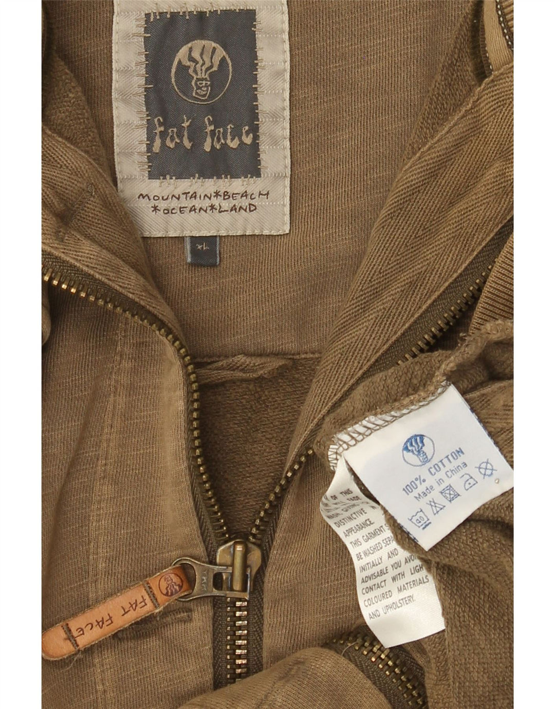 Chaqueta utilitaria para hombre Fat Face XL de algodón moteado en color caqui