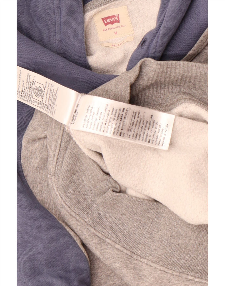 Levi's Jersey con capucha y corte relajado con diseño gráfico en bloques de color gris medio para hombre