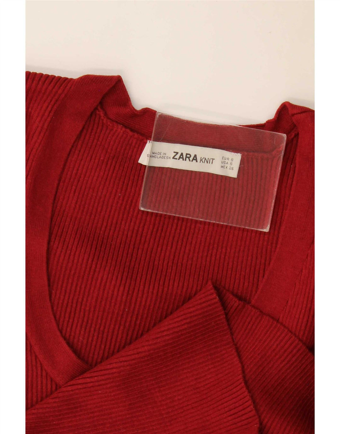 Zara Mujer Blusa Top UK 8 Small Borgoña