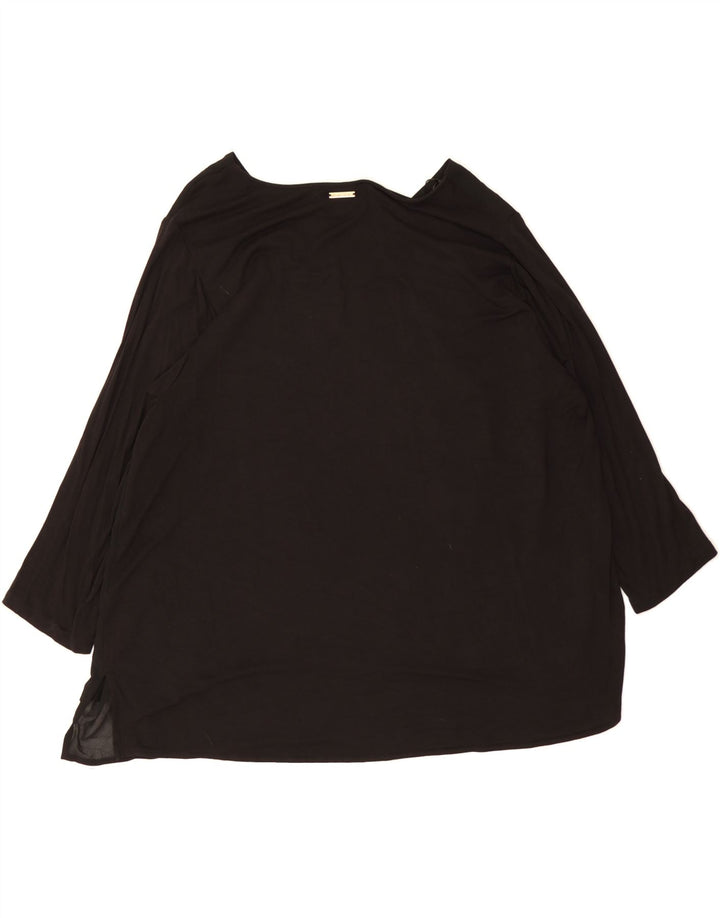 MICHAEL KORS Womens Long Sleeve Blouse Top UK 20 2XL Black Polyester Vintage Michael Kors and Second-Hand Michael Kors from Messina Hembry 