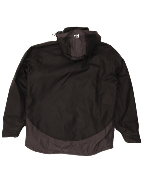 Helly Hansen - Chaqueta cortavientos con capucha para hombre, talla 40, color negro