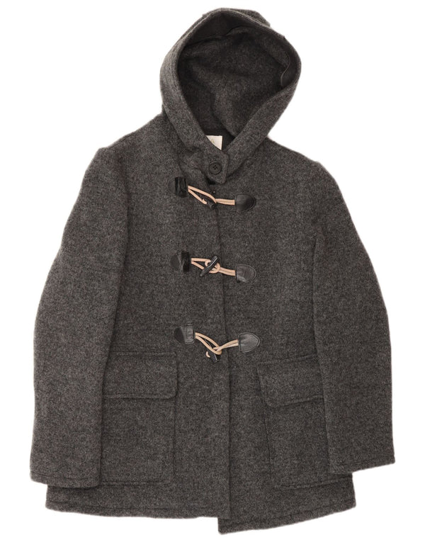 VINTAGE Trenca con capucha para mujer IT 48 XL Lana gris