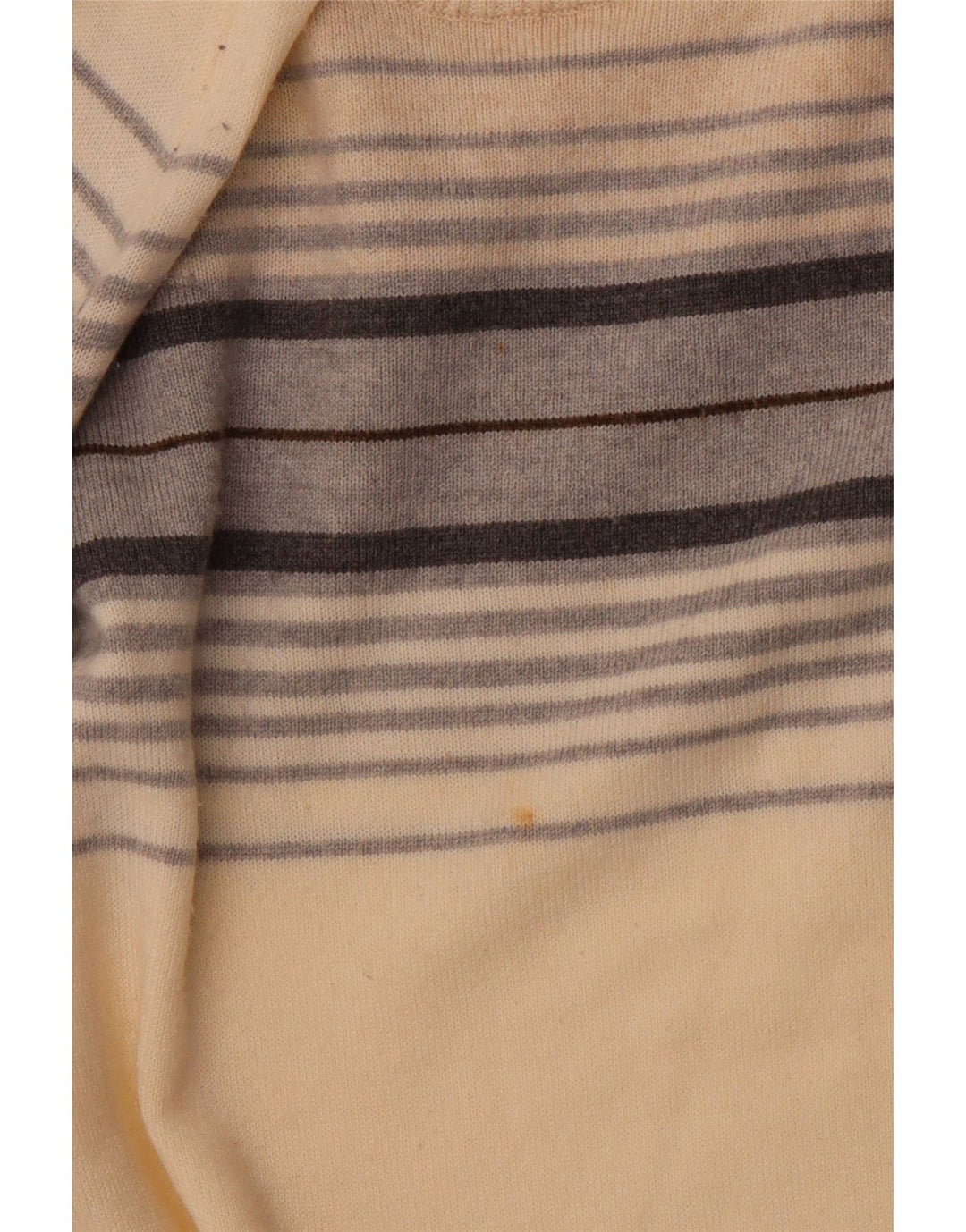 ENERGIE Jersey con cuello redondo para hombre, color beige medio, a rayas
