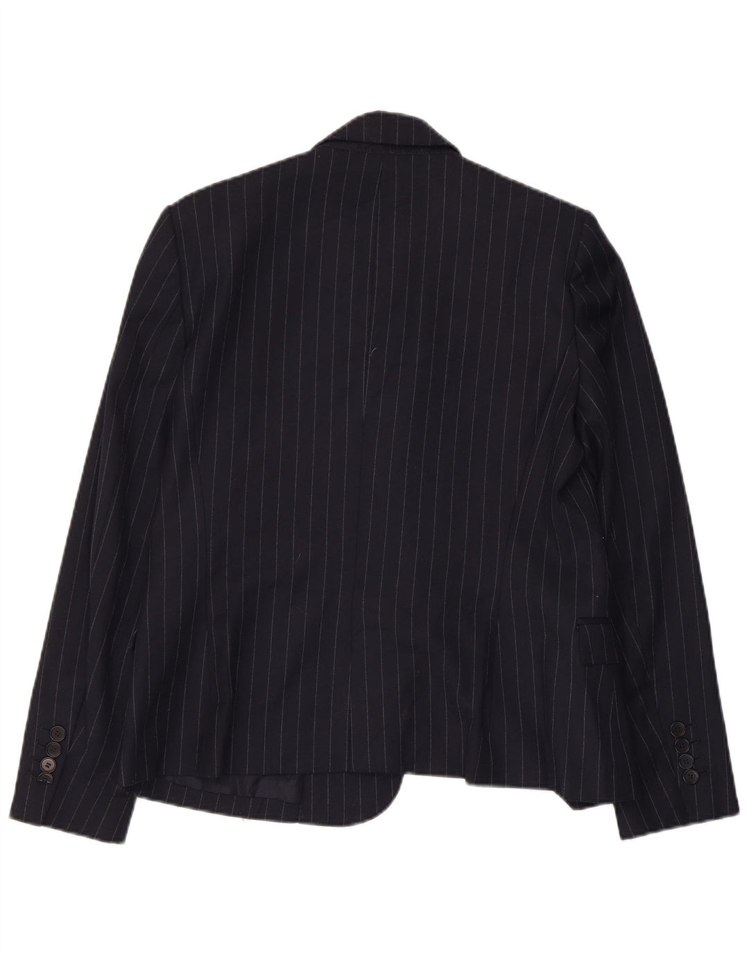Zara Chaqueta Blazer De 1 Botón para Mujer Reino Unido 44 Grande Azul Marino Rayas Pintadas
