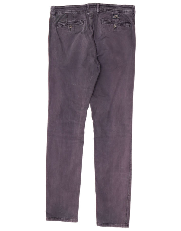 Pantalones chinos ajustados para hombre Rifle W32 L34 Algodón azul marino