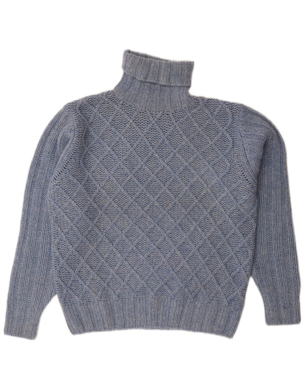 MC Neal - Jersey holgado con cuello vuelto para hombre, color azul medio