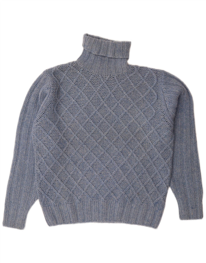 MC Neal - Jersey holgado con cuello vuelto para hombre, color azul medio