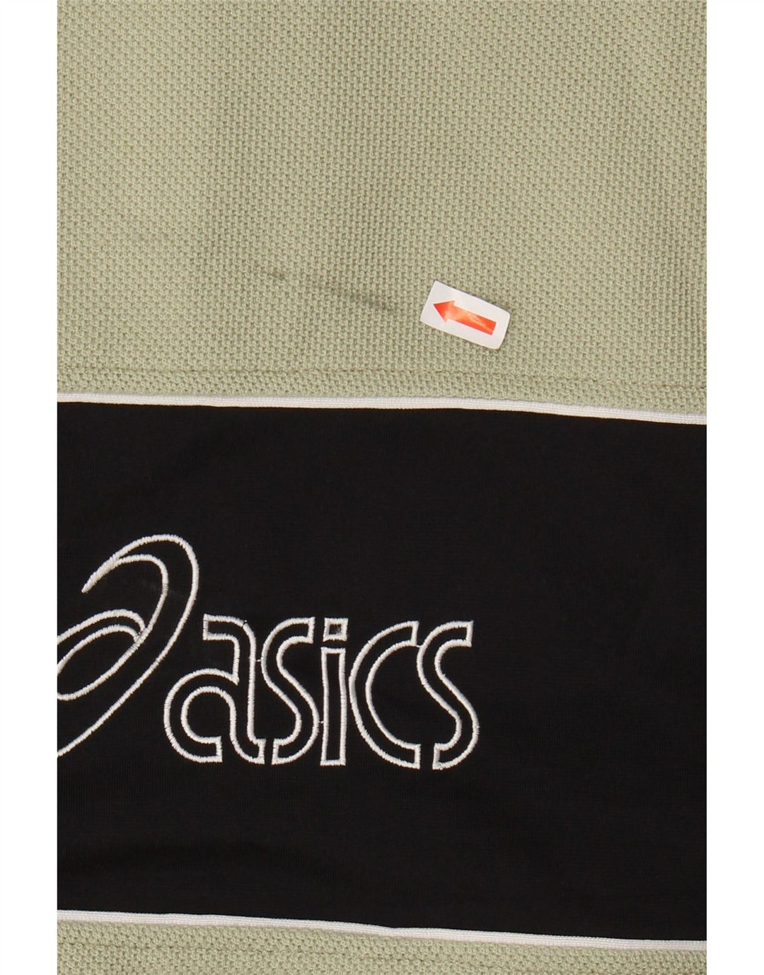 ASICS Mens Graphic Chándal Top Chaqueta Grande Verde Colorblock Poliéster