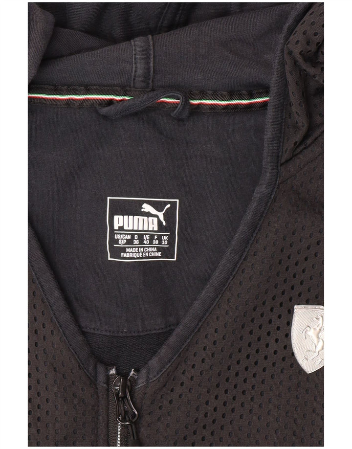 Puma Chaqueta de Chándal de Manga Corta con Capucha para Mujer UK 10 Small Black