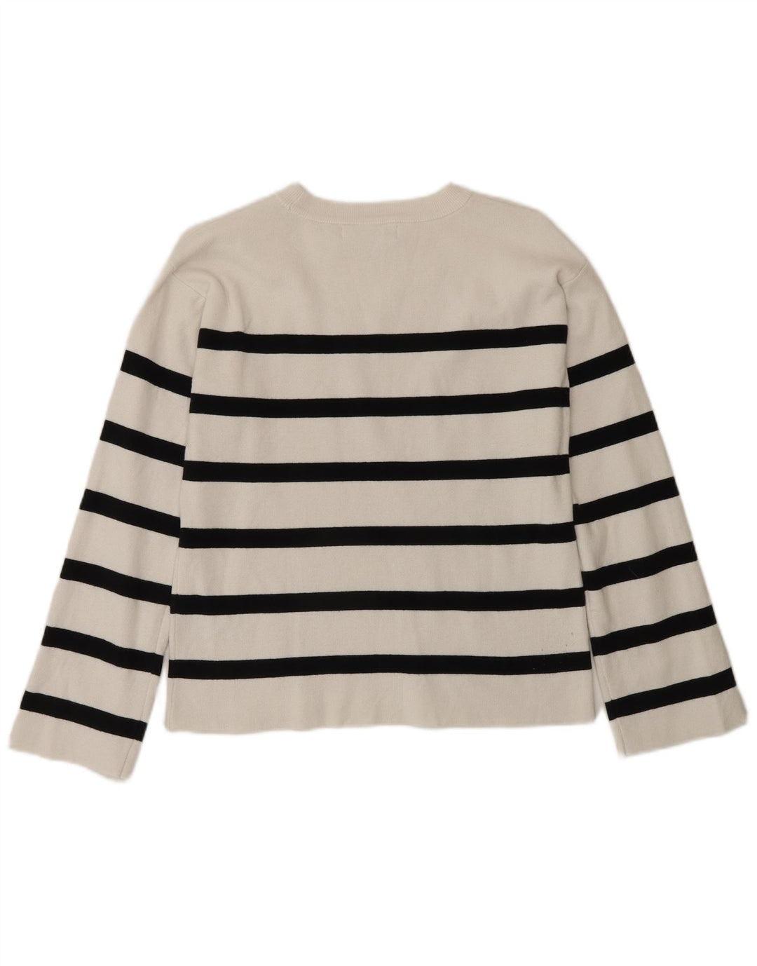 Marks & Spencer Blusa Regular para Mujer Top UK 10 Small White Stripe Cotton