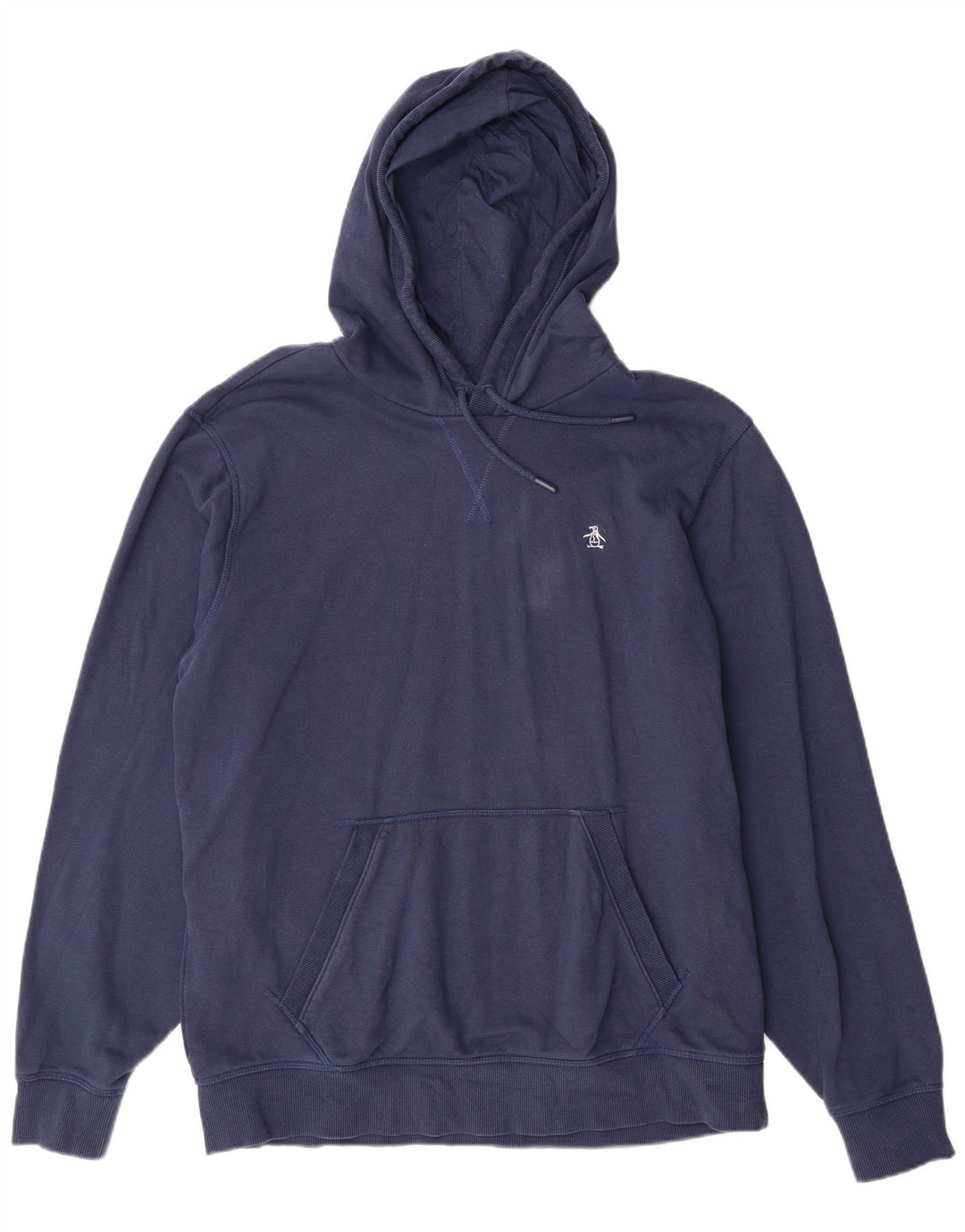 PENGUIN Sudadera con capucha para hombre, talla grande, algodón azul marino