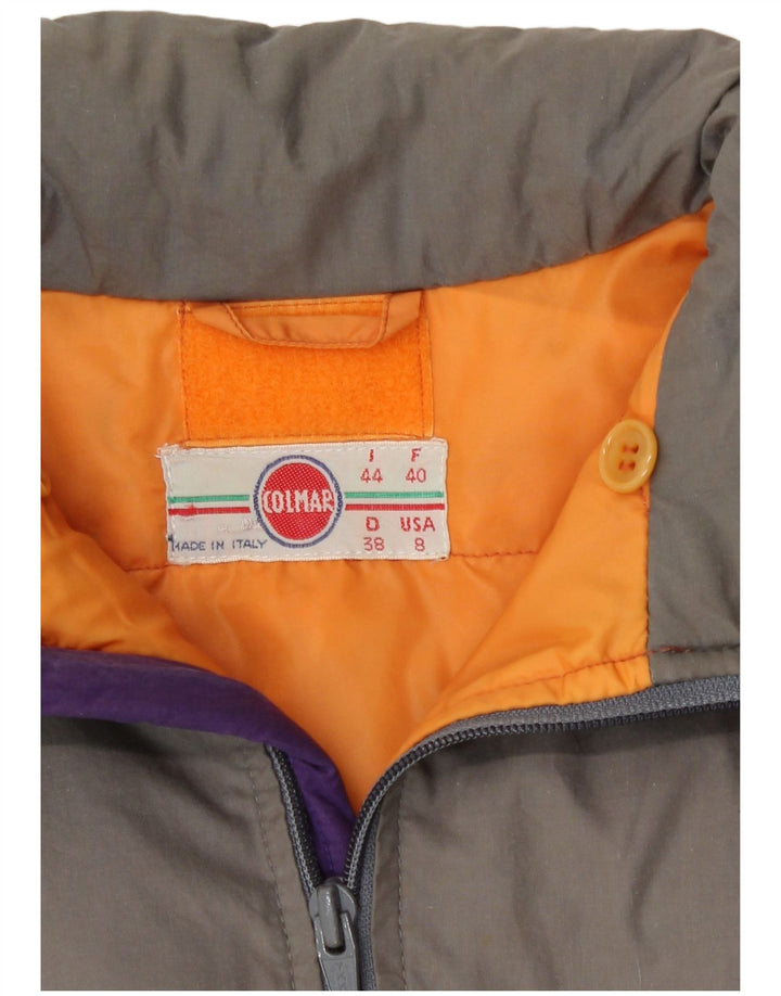 Chaqueta de esquí para mujer Colmar IT 44 Gris medio Colorblock Algodón Retro