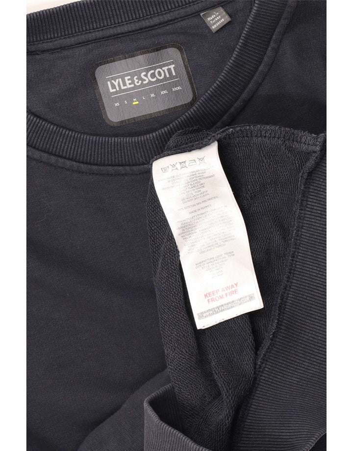Lyle & Scott Hombre Sudadera Jumper Medium Azul Marino Algodón