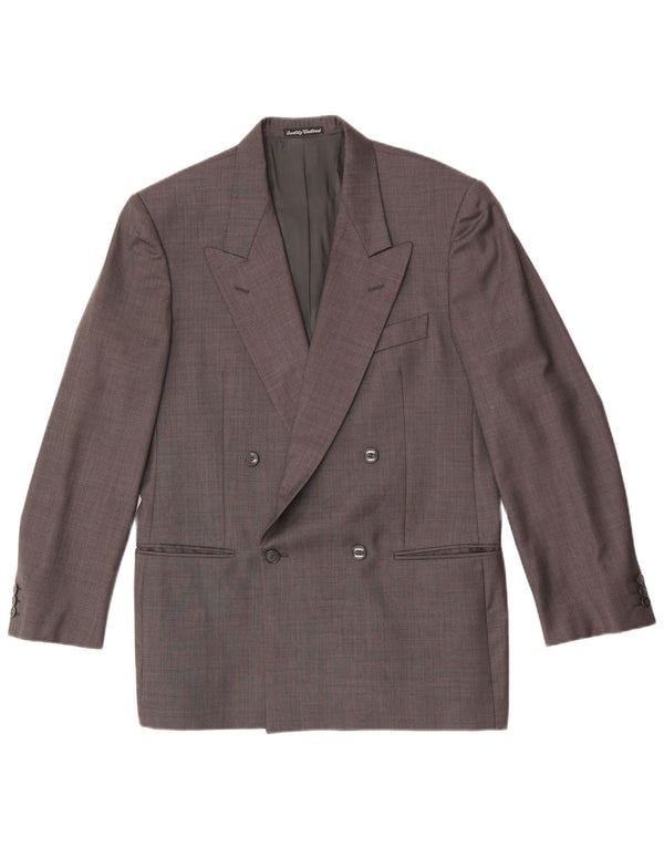 Oreste Boggio Casero Chaqueta tipo blazer con doble botonadura para hombre UK 38 Gris medio