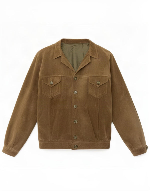 Vintage hombres bombardero ante chaqueta Reino Unido 42 XL caqui