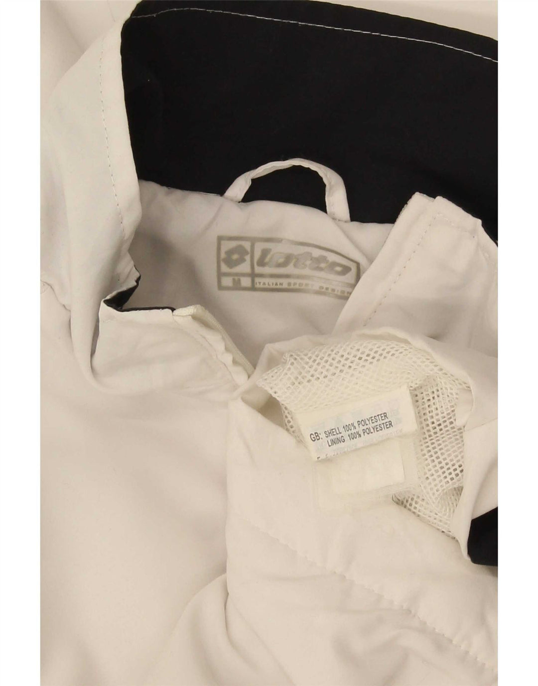 Lotto Hombre Chaqueta De Chándal Superior Poliéster Color Block Medio Blanco