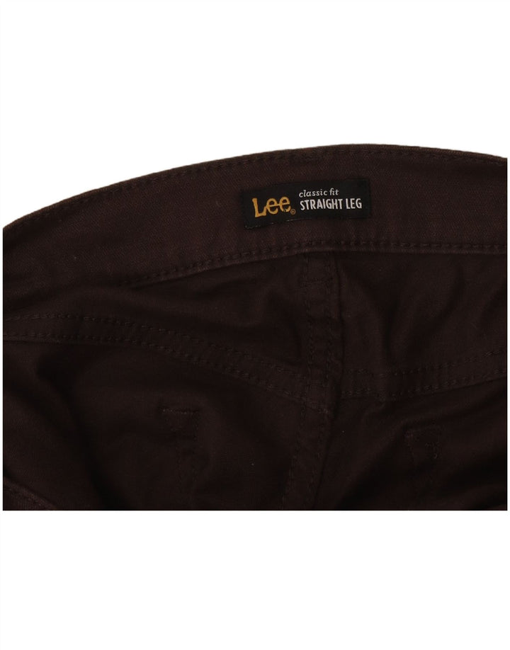 Pantalones Casuales Rectos De Corte Clásico Para Mujer Lee W34 L29 Marrón