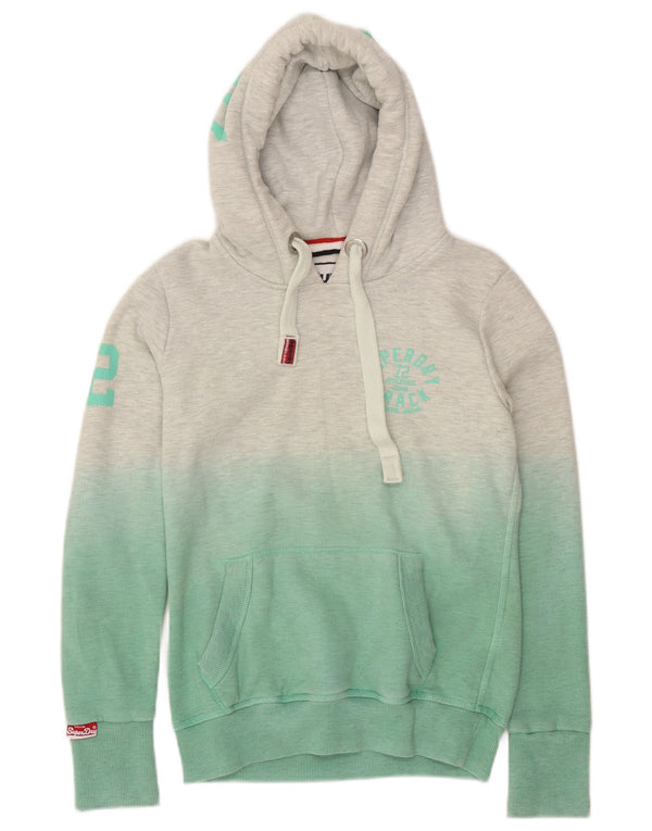 Superdry Jersey con capucha y gráfico para mujer, talla 40, color verde pequeño