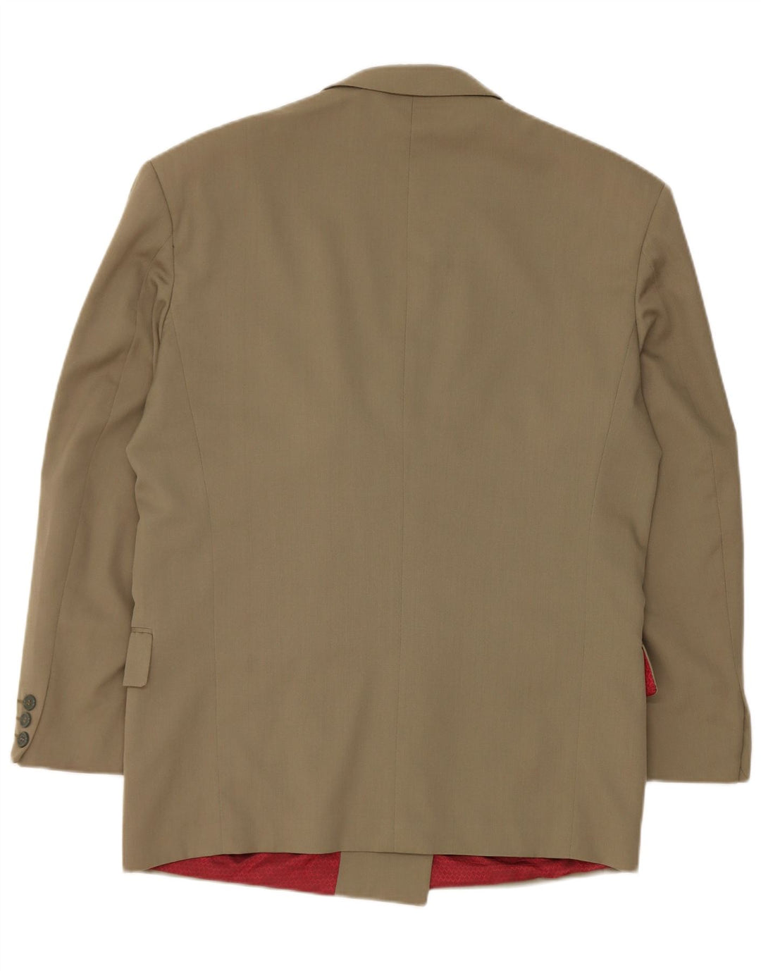 Vintage mujer doble pecho Blazer chaqueta Reino Unido 40 lana caqui grande