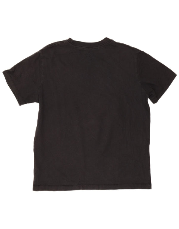 NIKE Camiseta holgada con gráfico para mujer UK 10 Small Black Cotton