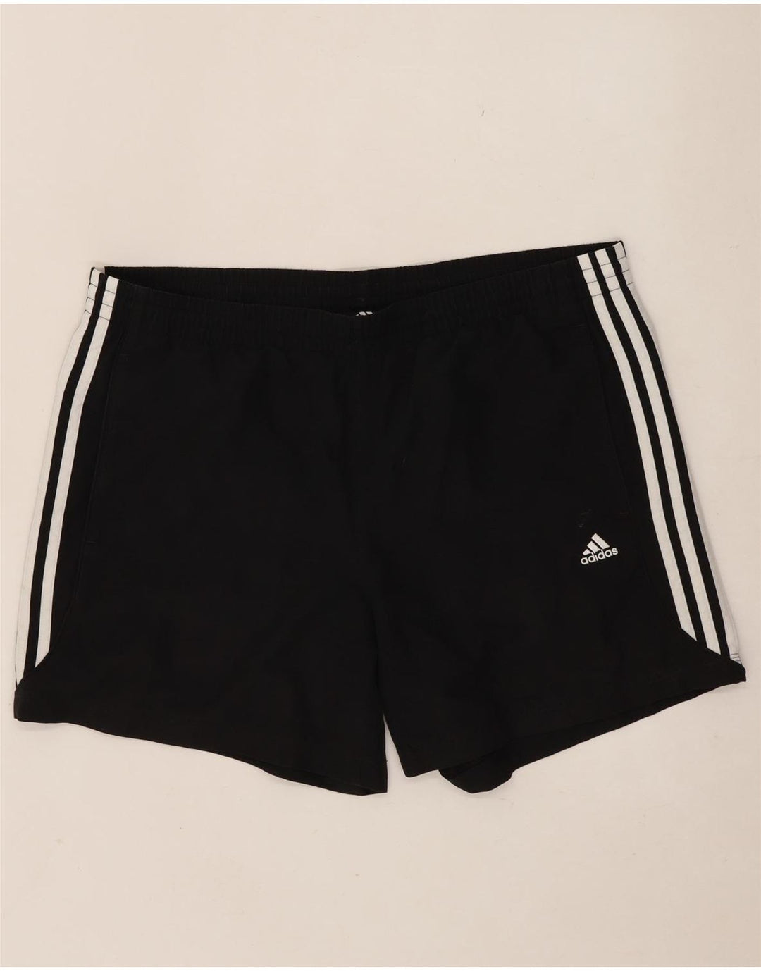 Adidas - Pantalones cortos deportivos para hombre, talla grande, poliéster negro