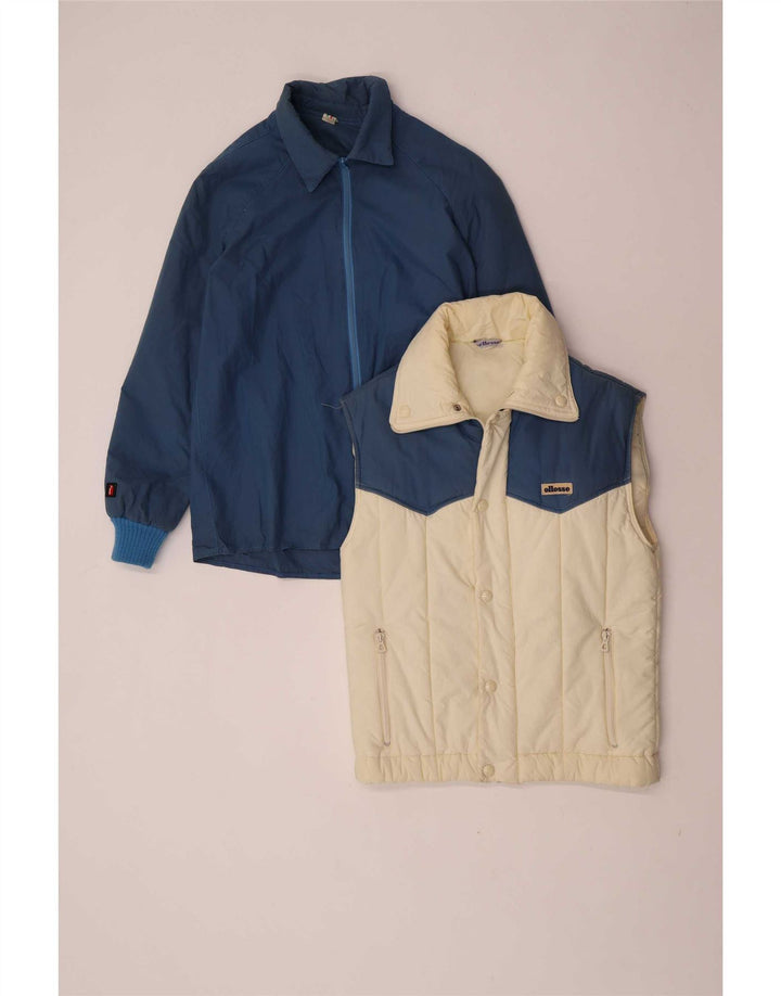 Chaqueta cortavientos para mujer Ellesse IT 44 Algodón color block azul medio