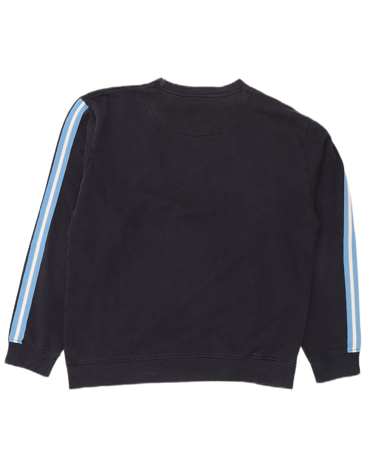 Sergio Tacchini Hombre Sudadera Gráfica Jumper Large Azul Marino Colorblock