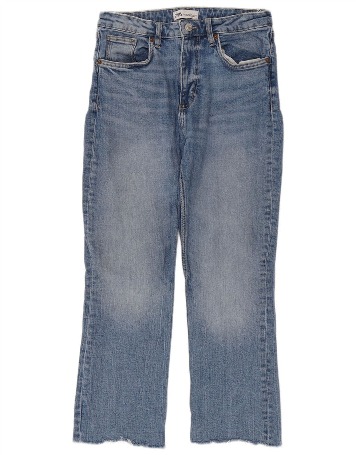 Zara Jeans Cortos Para Mujer EU 38 Small W28 L25 Azul