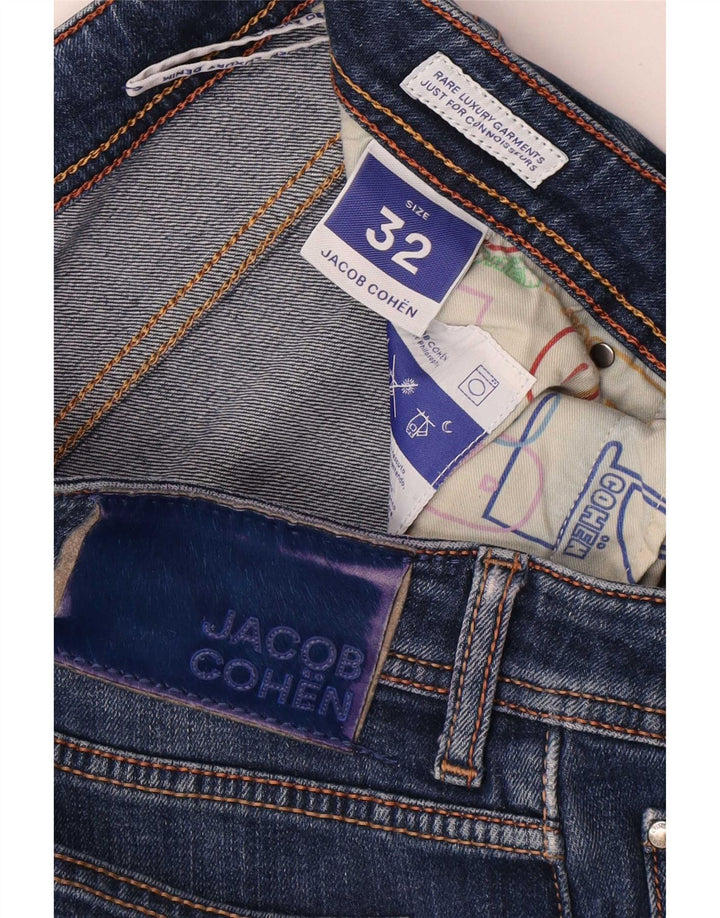 Jacob Cohen Vaqueros ajustados para hombre W32 L30 Azul