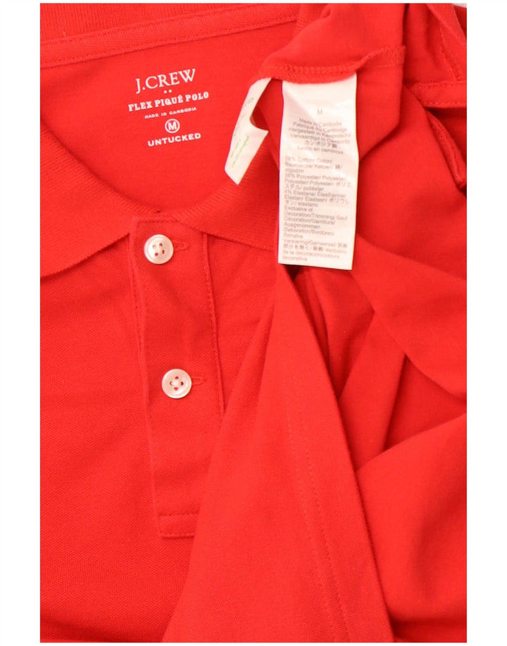 J. CREW Polo para hombre de algodón rojo medio