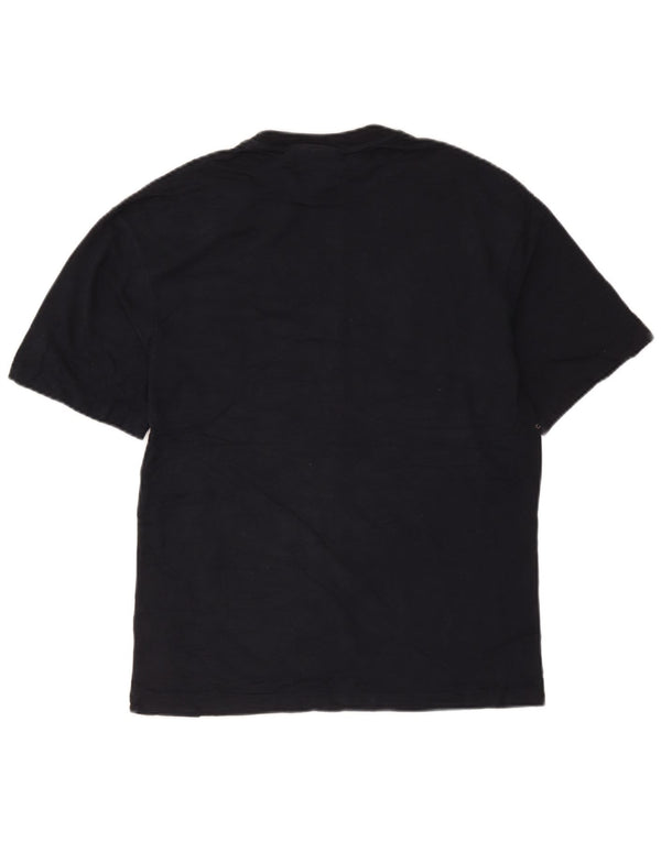 Zara Hombre Camiseta Gráfica Top Small Azul Marino Algodón