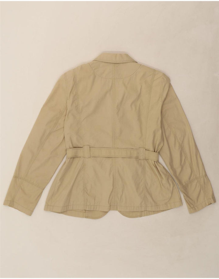 STEILMANN  Womens 3 Button Blazer Jacket UK 16 Large Beige Cotton Vintage Steilmann and Second-Hand Steilmann from Messina Hembry 