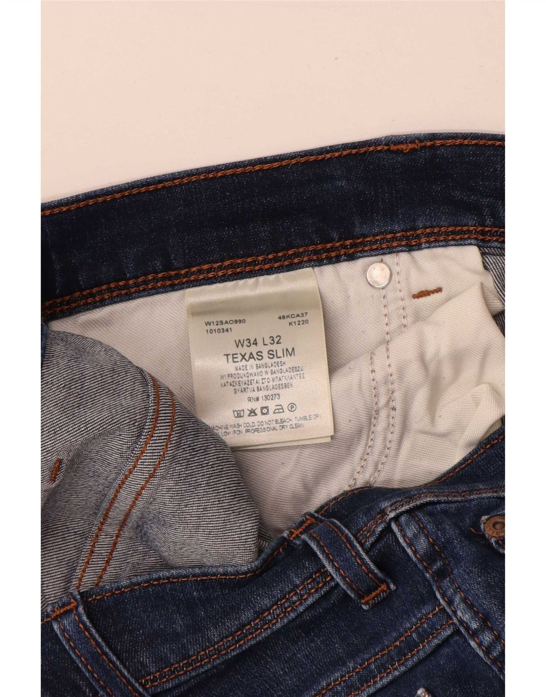 Vaqueros Wrangler Texas Slim para hombre W34 L32 Algodón azul