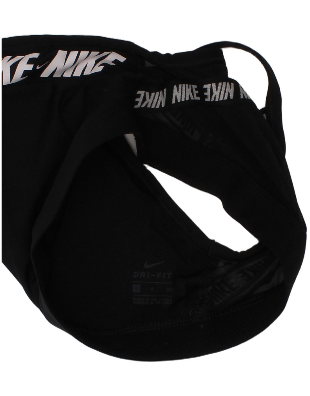 Nike Mujer Acolchado Deporte Bra Top Pequeño Negro Poliéster Deportes