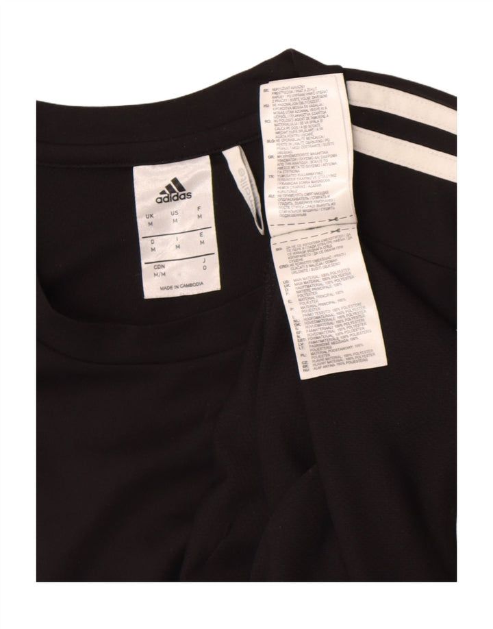Adidas Mens Climalite Camiseta Top Medio Negro Poliéster