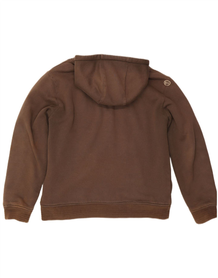 ANIMAL Suéter con capucha y cremallera gráfica para hombre Algodón marrón grande