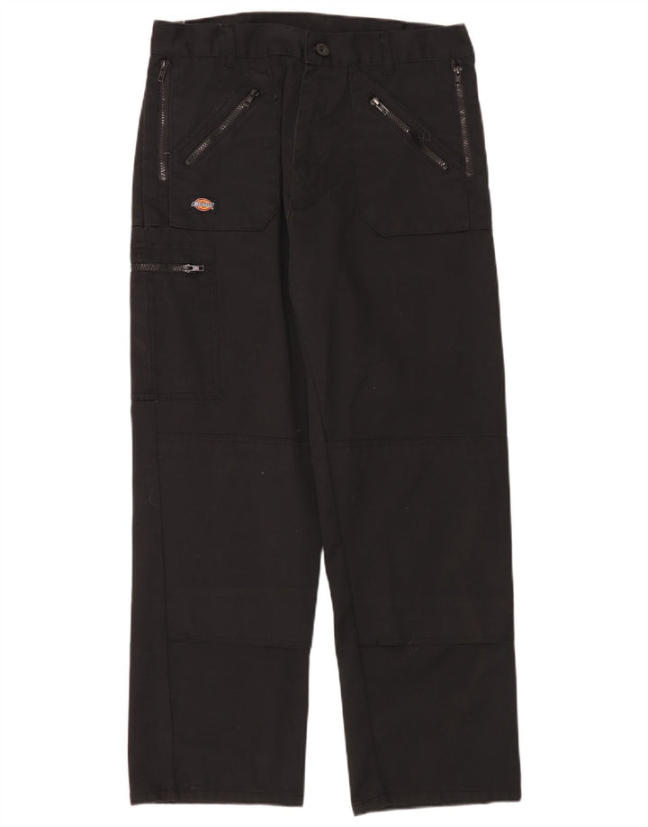 Dickies Pantalones cargo rectos para hombre W34 L30 Poliéster negro