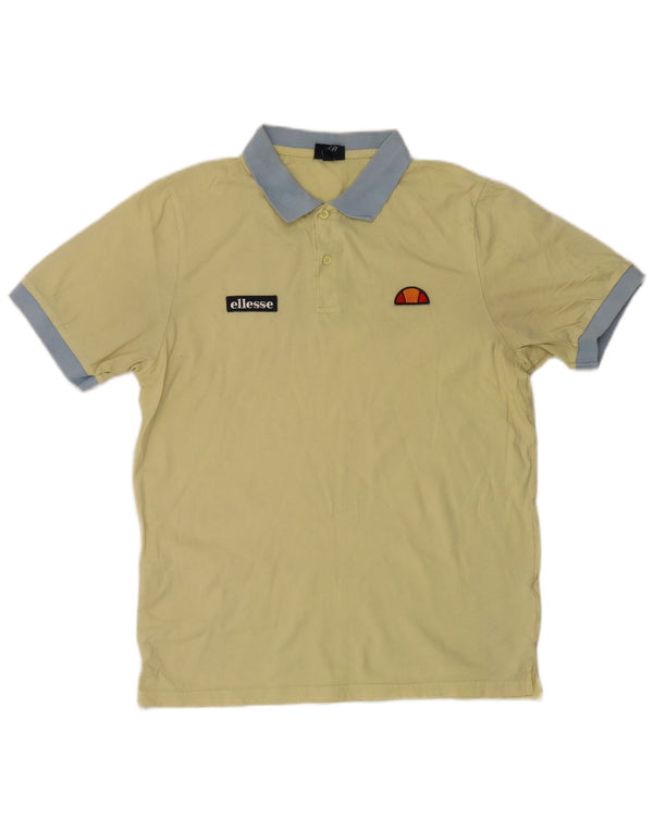 Ellesse Polo De Algodón Color Block Amarillo Grande Para Hombre
