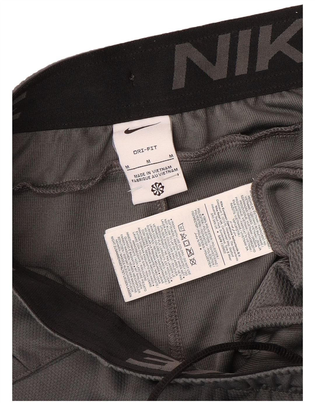 Pantalones cortos deportivos Nike Dri Fit para hombre Poliéster color block gris medio