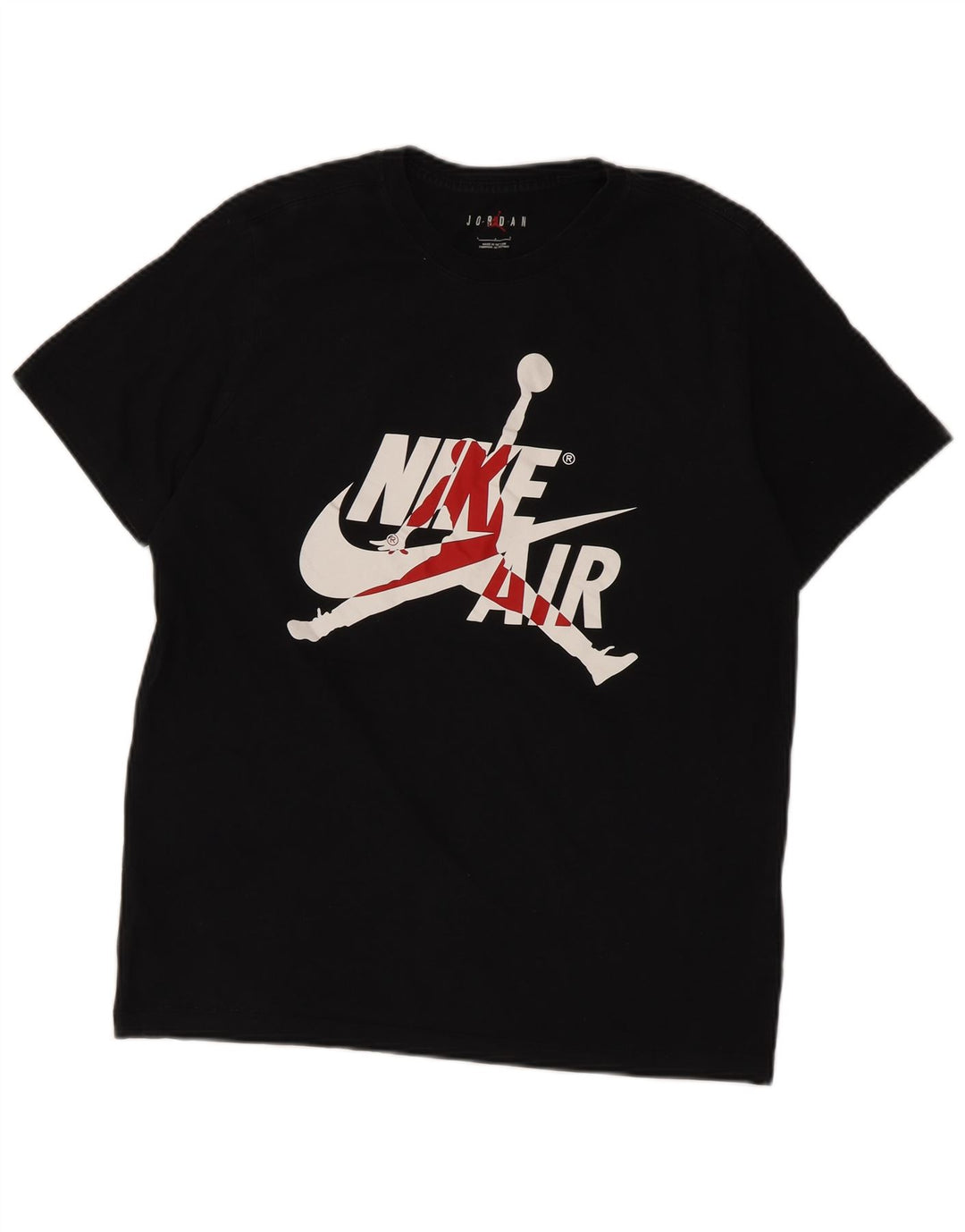 Jordan - Camiseta gráfica para hombre, talla grande, algodón negro