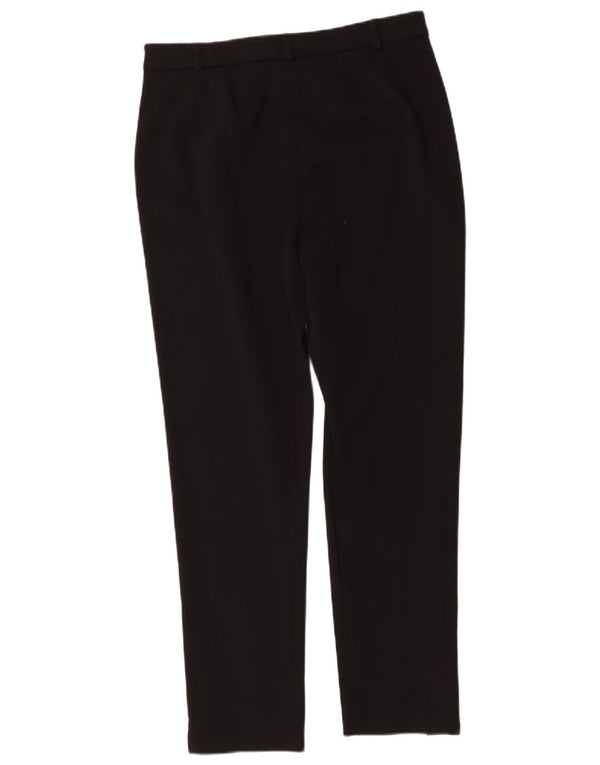 Marks & Spencer Pantalones de traje de cintura alta para mujer UK 44 Large W32 L29 Negro