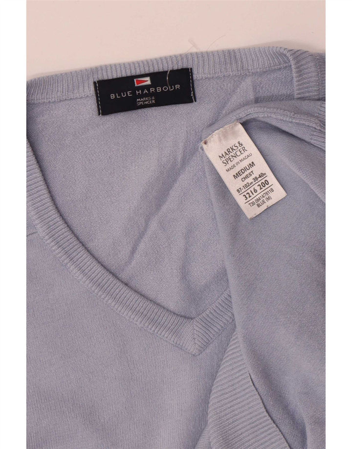 Marks & Spencer Suéter Azul Harbor con Cuello En V para Hombre Acrílico Medio